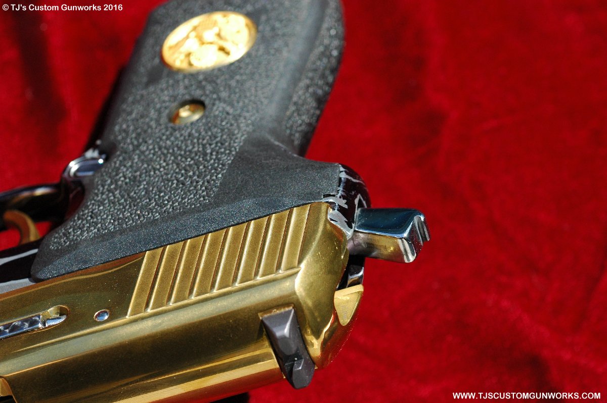 Extreme Custom Sig Sauer P239 .40 S&W Zebra & TiN-Gold