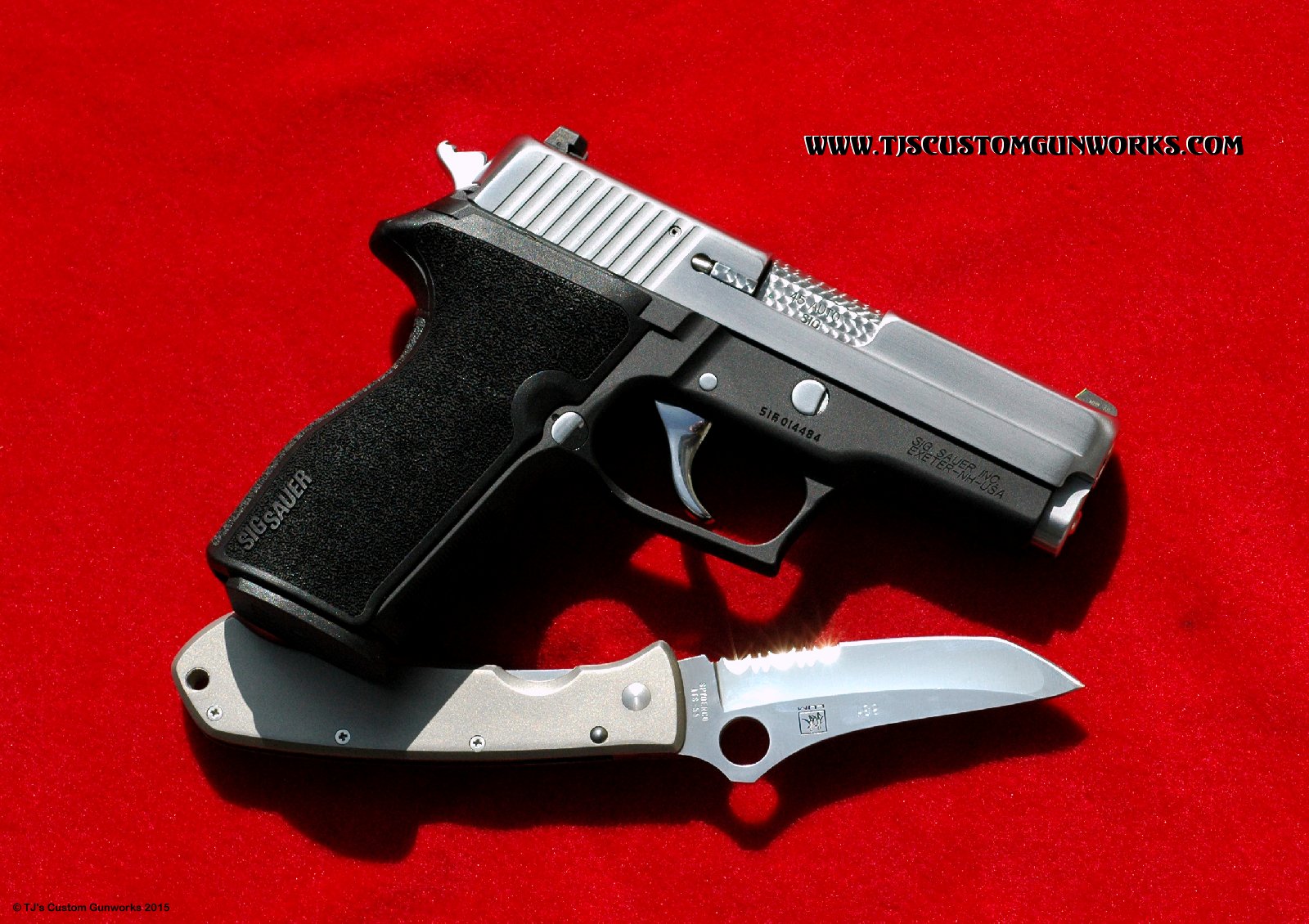 Two-Tone Hard Chrome Custom Sig Sauer P227 SAS .45