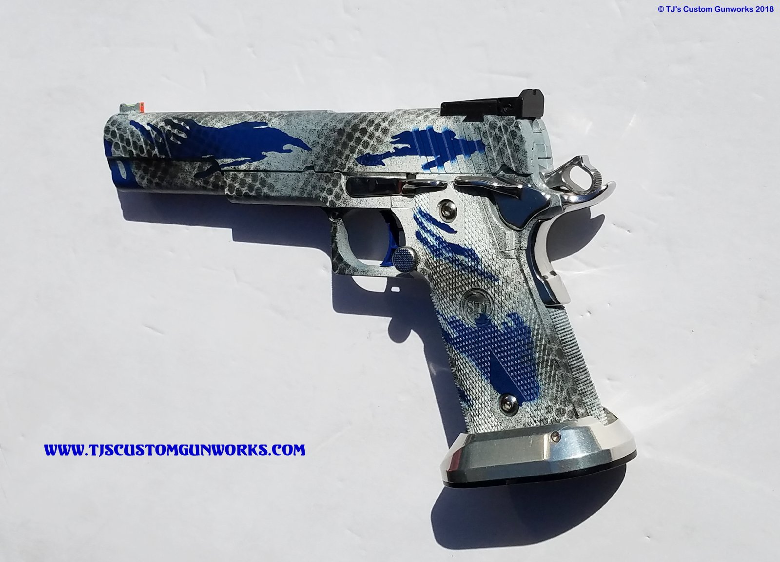 Custom Smurf Camo STI .45