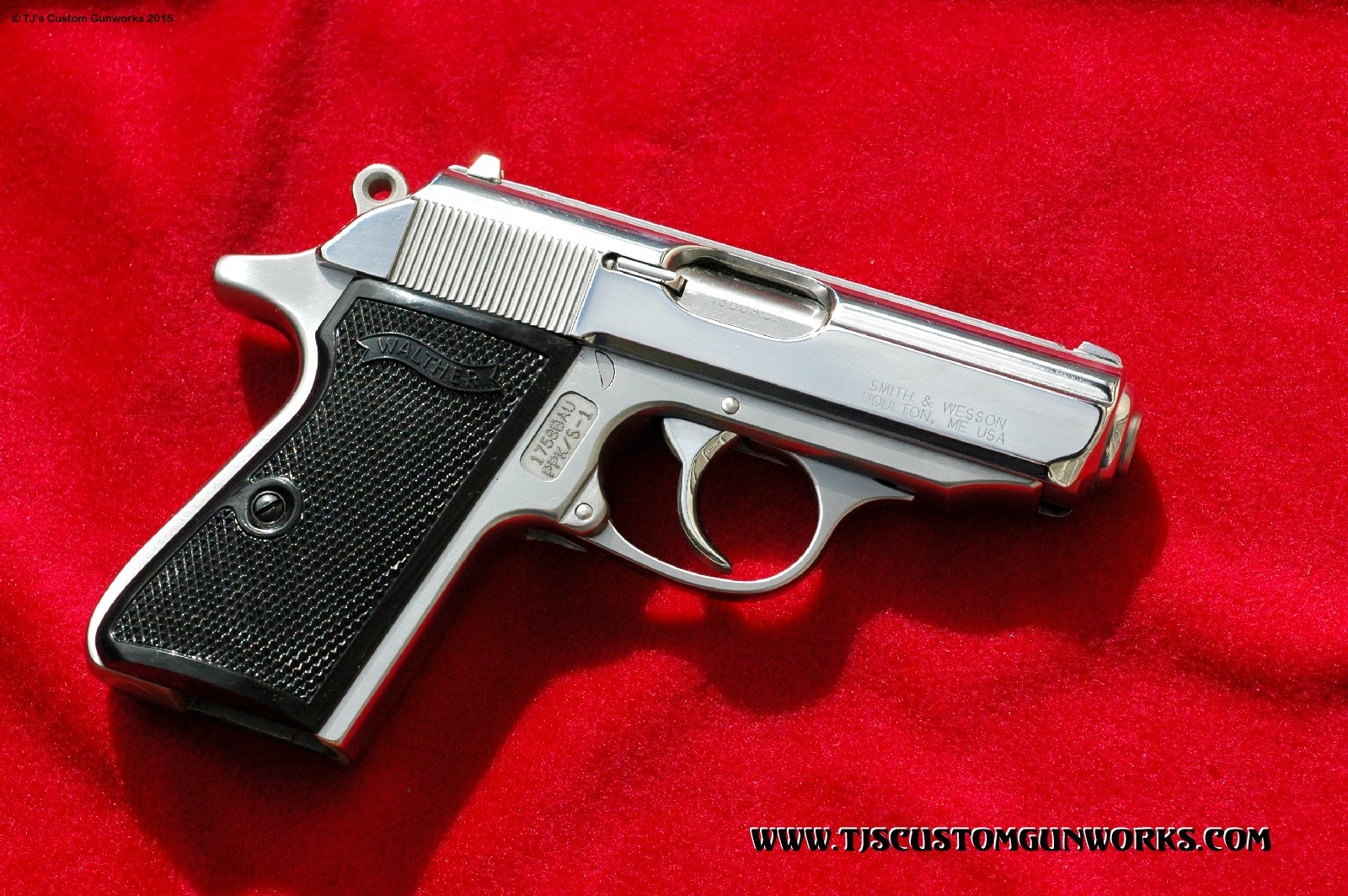 Custom Walther PPKS Stainless Melted & Satin Polished