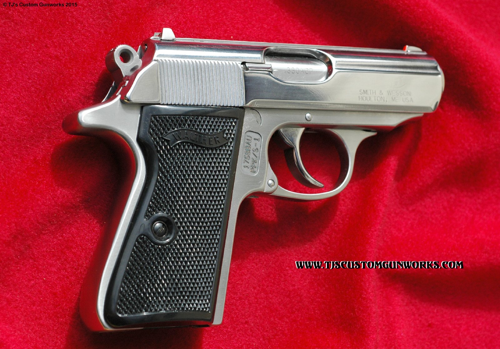 Custom Walther PPKS Stainless Melted & Satin Polished