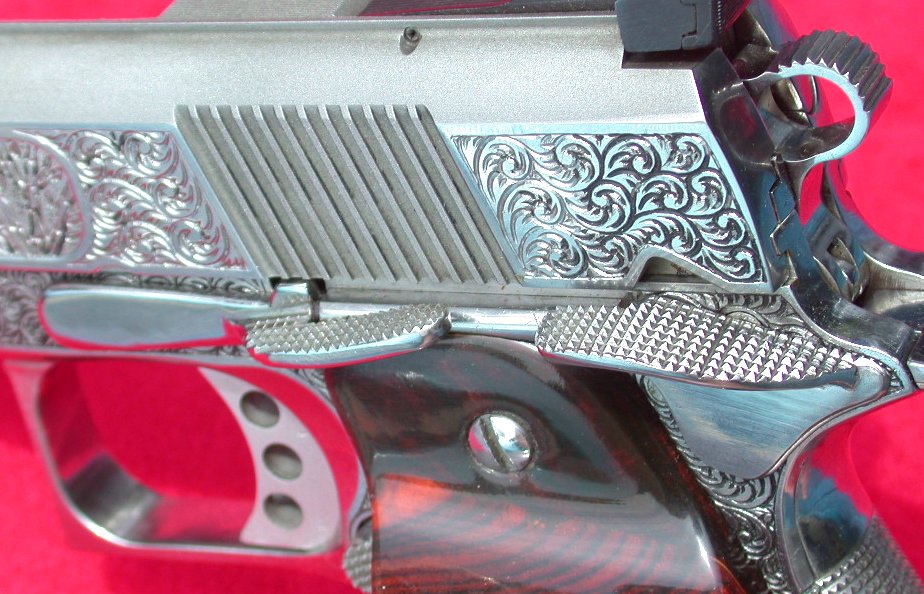 HandMade 1911 Super-Extended Checkered Safety