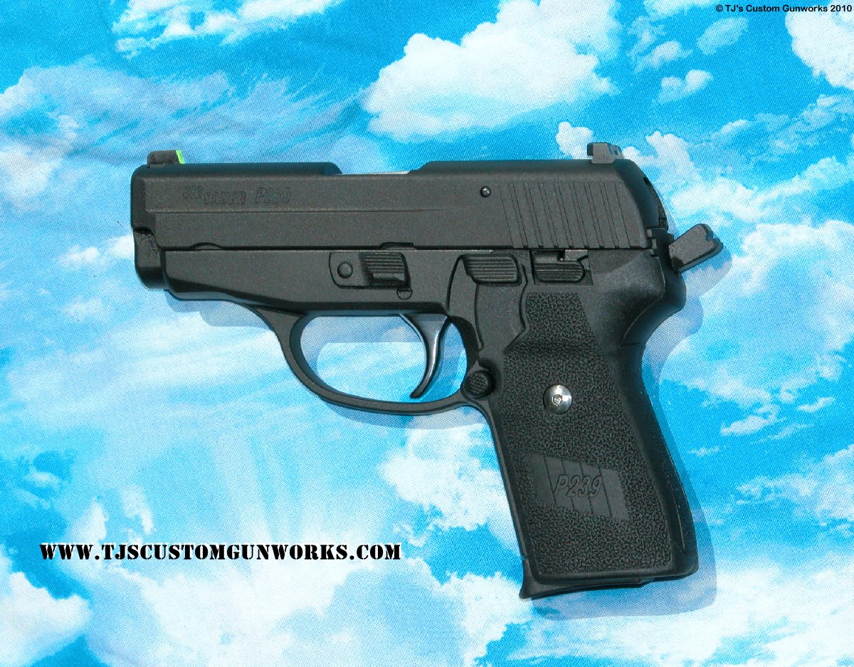 Custom Sig Sauer P239 Melted Black Teflon