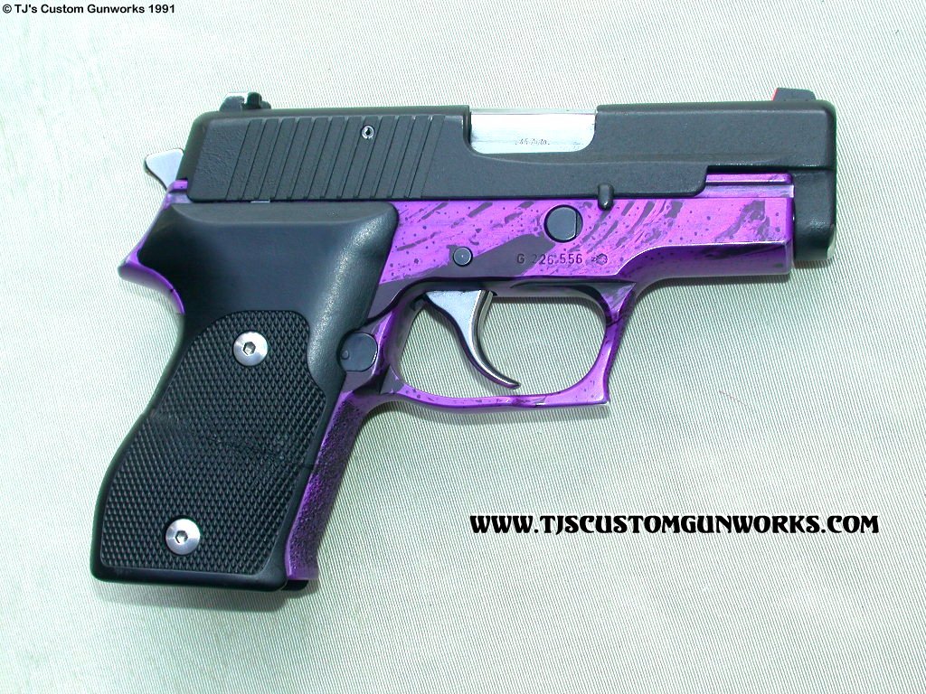 Custom Cutdown Sig Sauer P220 .45 Purple 1