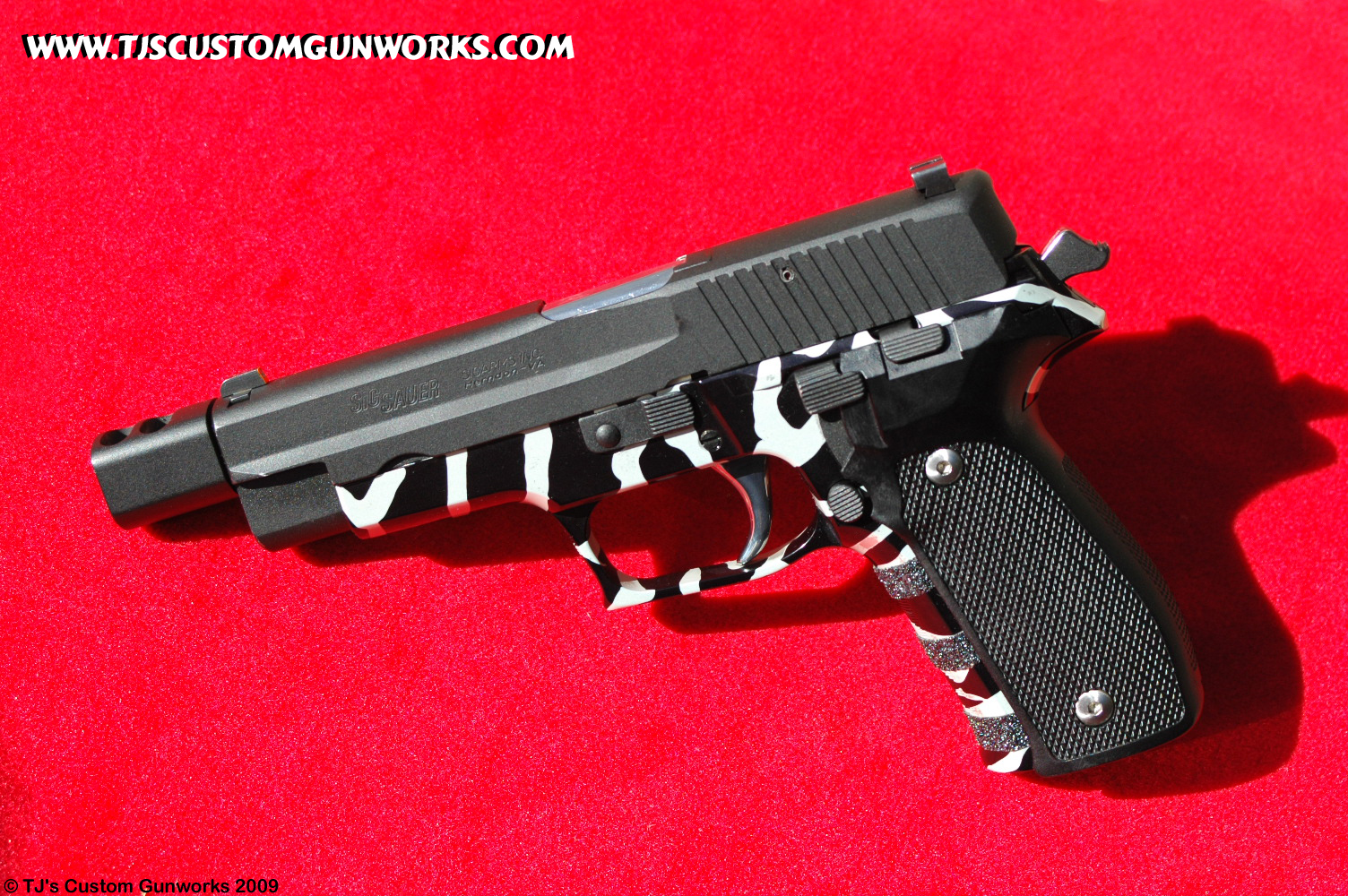 Exotic Zebra Striped Custom Sig Sauer P226 With TJ's SIG-COMP Compensator 1