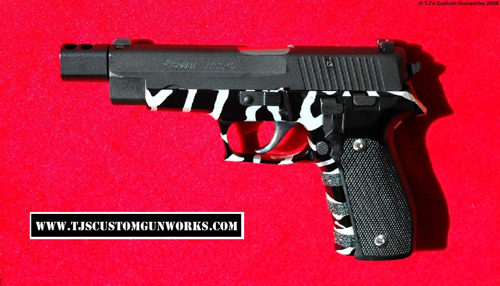 Exotic Zebra Striped Custom Sig Sauer P226 With TJ's SIG-COMP Compensator 3