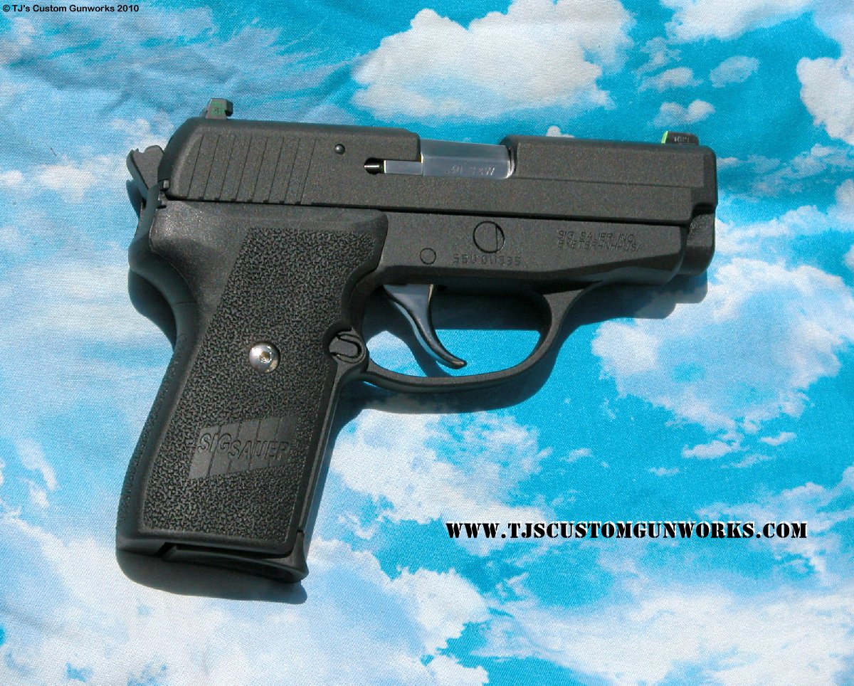 Custom Sig Sauer P239 Melted Black Teflon