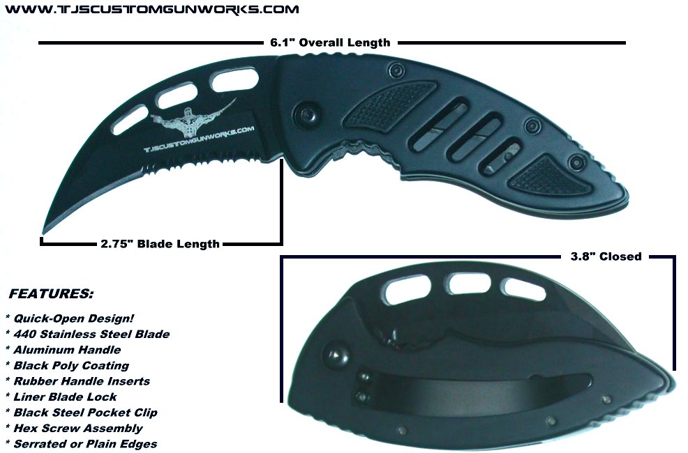 TJ's Custom Gunworks Gut Hook Knife Specs