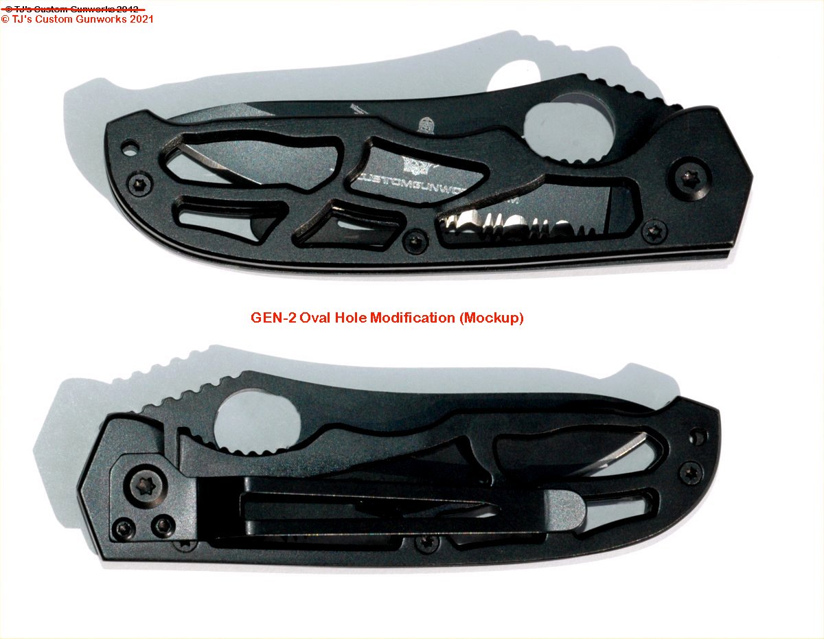 Modified TJ GEN-2 Excalibur Stainless Pocket Knife Mockup