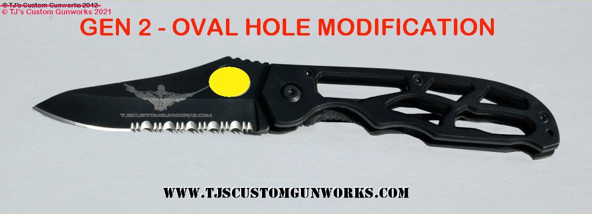 Modified TJ GEN-2 Excalibur Stainless Pocket Knife Mockup