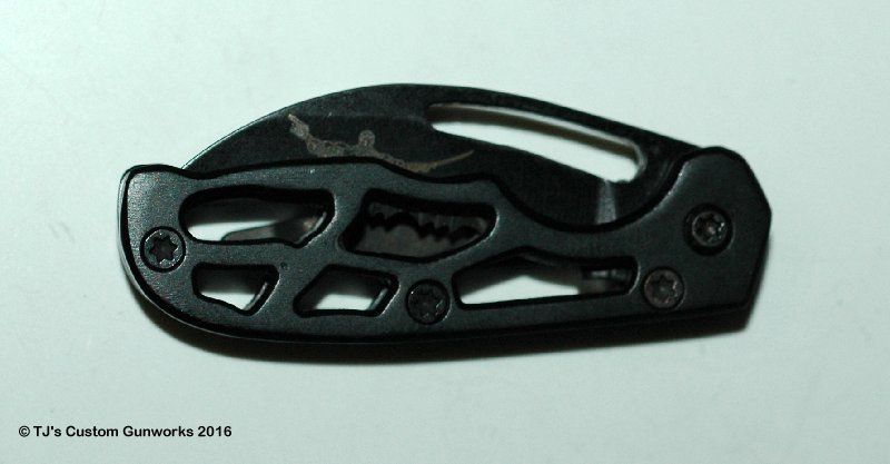 TJ's Custom Gunworks Micro Talon Black Stainless Mini Knife