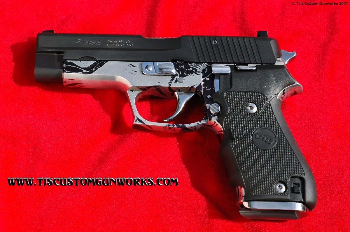 Custom Sig Sauer P220 With '© TJ Sig Mag Well' 1