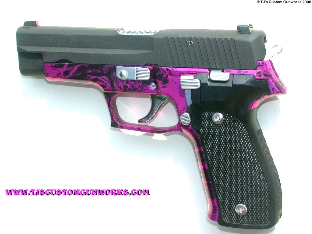 Custom Sig Sauer P226 With Hot Pink & Black Anodized Frame 1