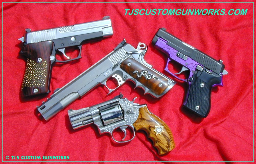 4 Custom Exotic TJ Guns - SigSauer - Colt - S&W