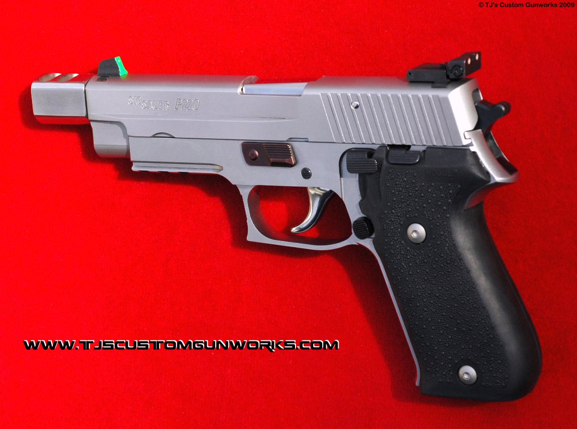 Custom Sig Sauer Stainless P220 .45 With TJ's Sig-Comp Compensator 5