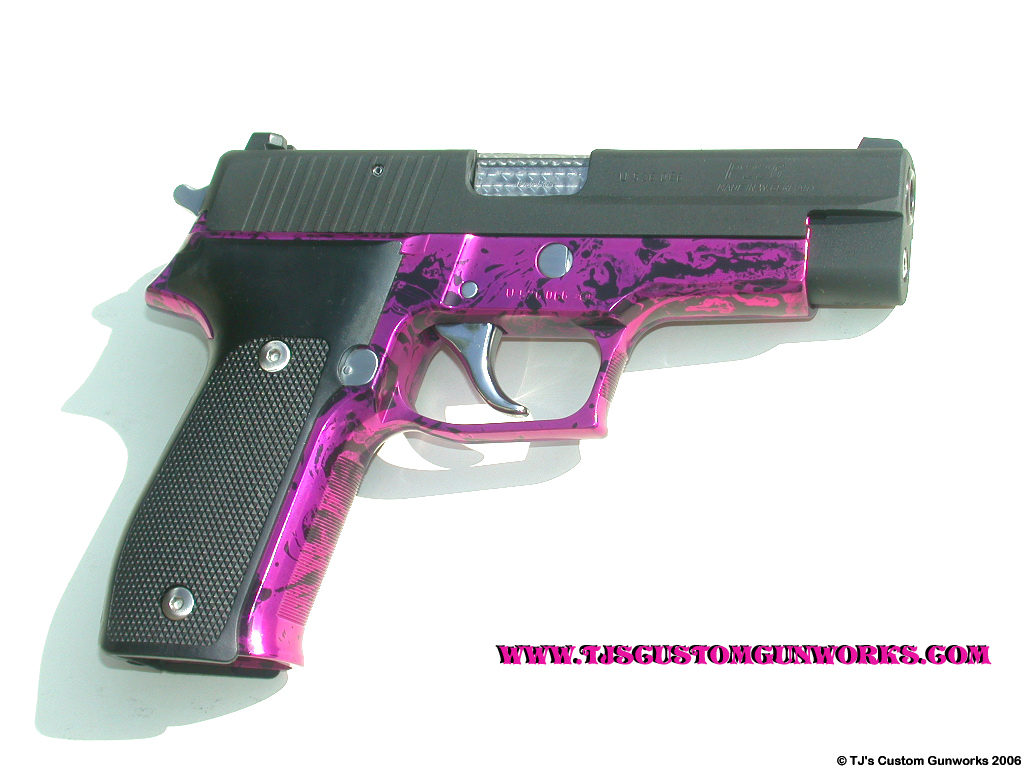 Custom Sig Sauer P226 With Hot Pink & Black Anodized Frame 2