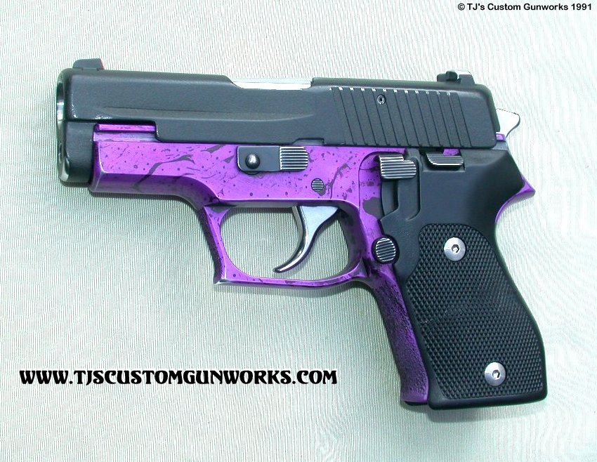 Custom Cutdown Sig Sauer P220 .45 Purple 2