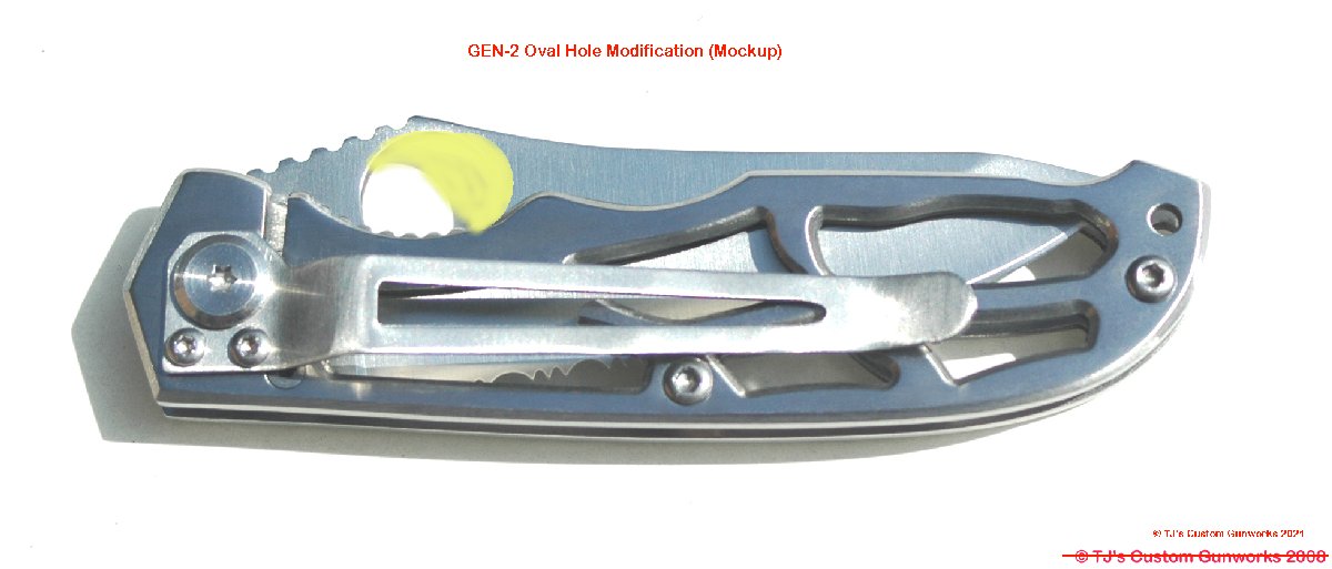 Modified TJ GEN-2 Excalibur Stainless Pocket Knife Mockup